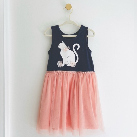 Gigil 4T CAT Tulle Sleeveless Dress W/Flower Embellishments - Picture 5 of 5